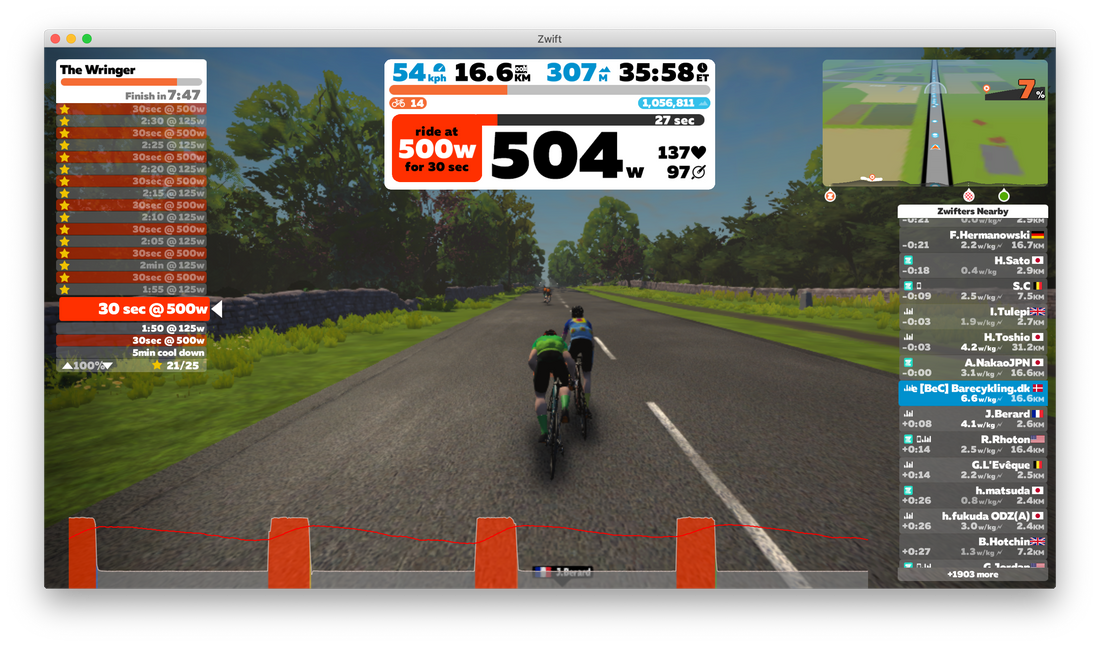 Træningsdelen i Zwift (Workouts)